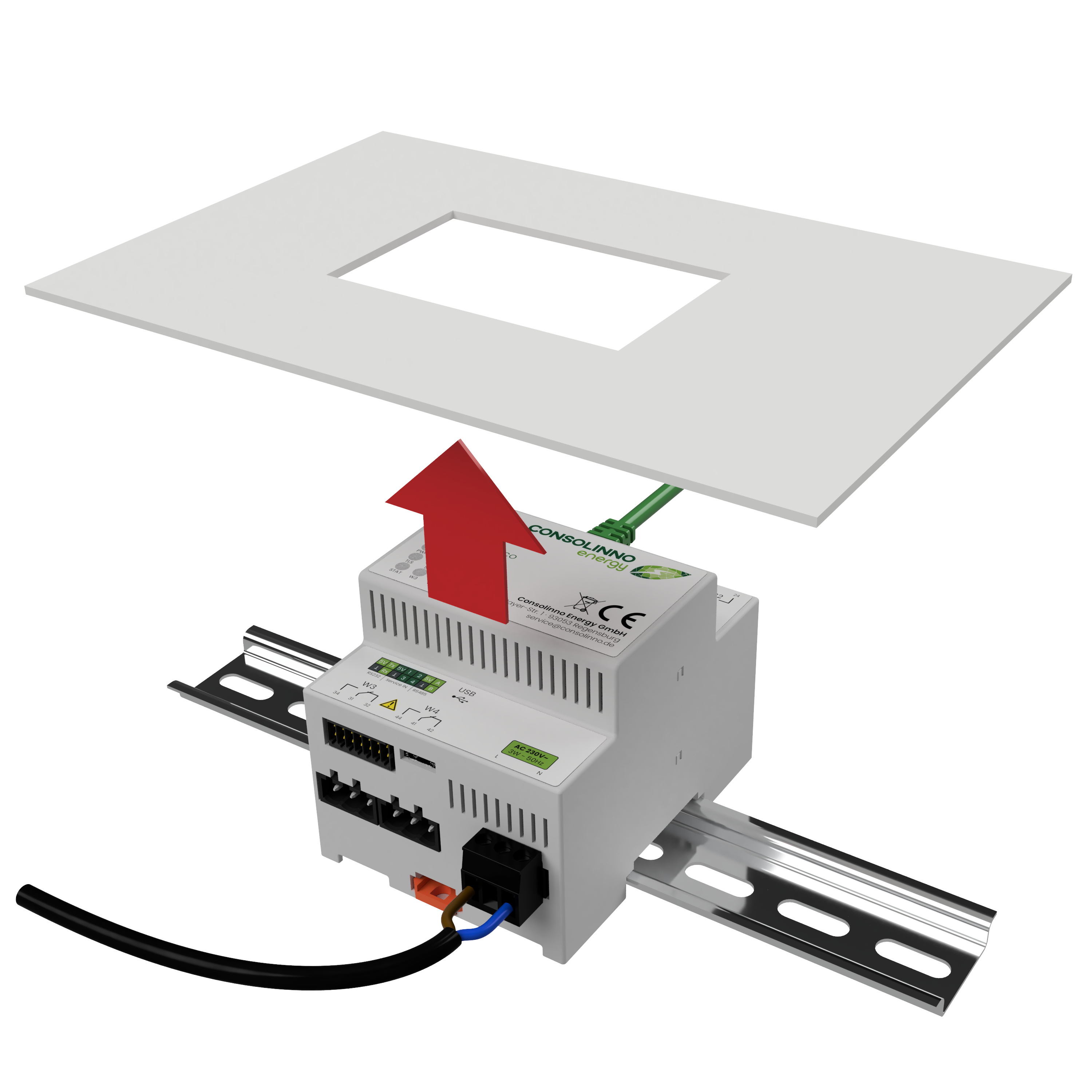 Abdeckung wird abgenommen