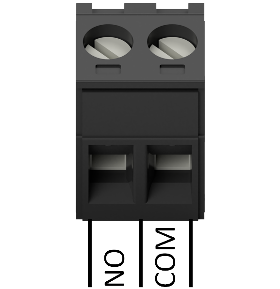 Der 2polige Stecker des Schließer-Relais