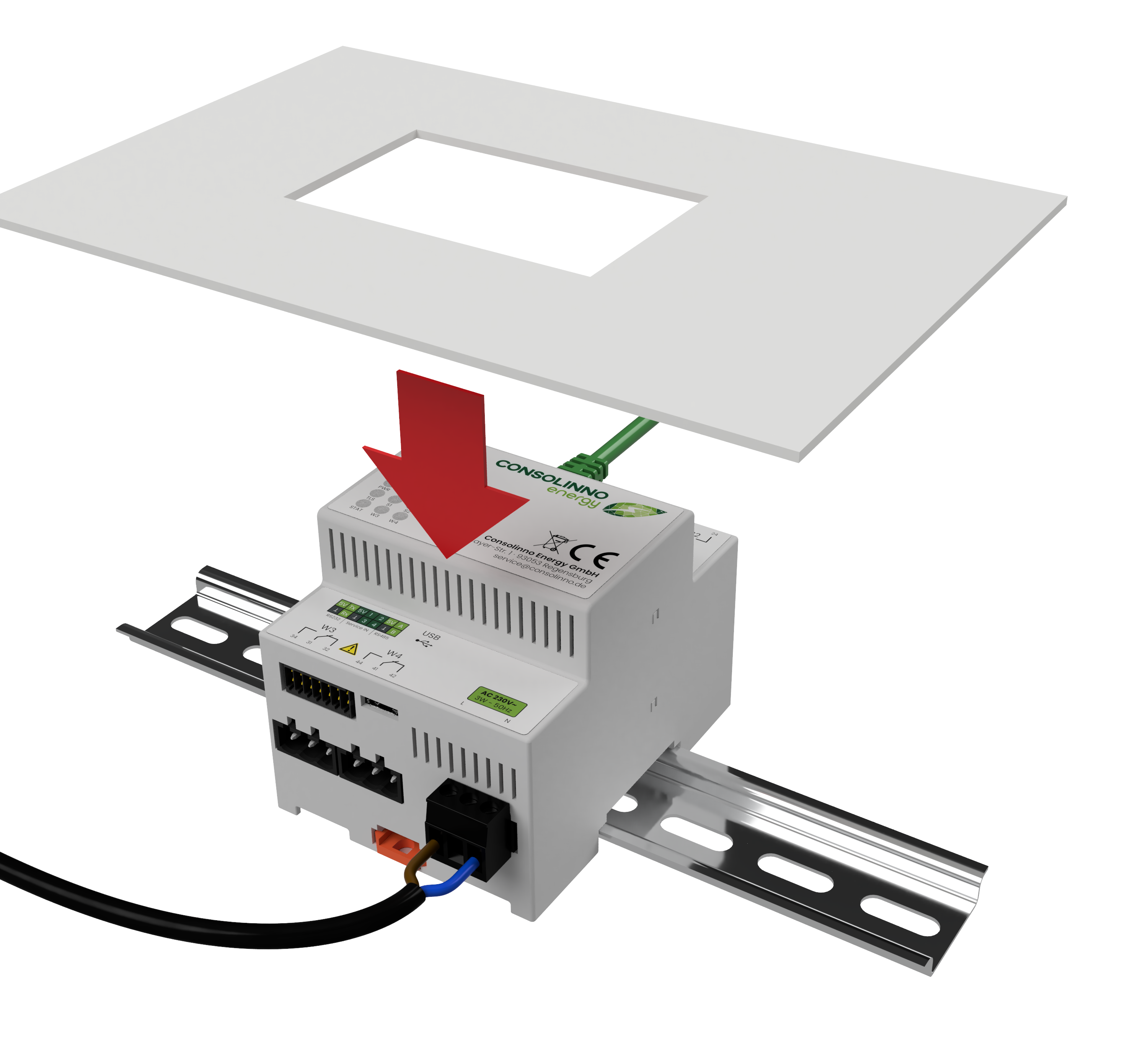 Zum Schutz wird die Abdeckung aufgesteckt