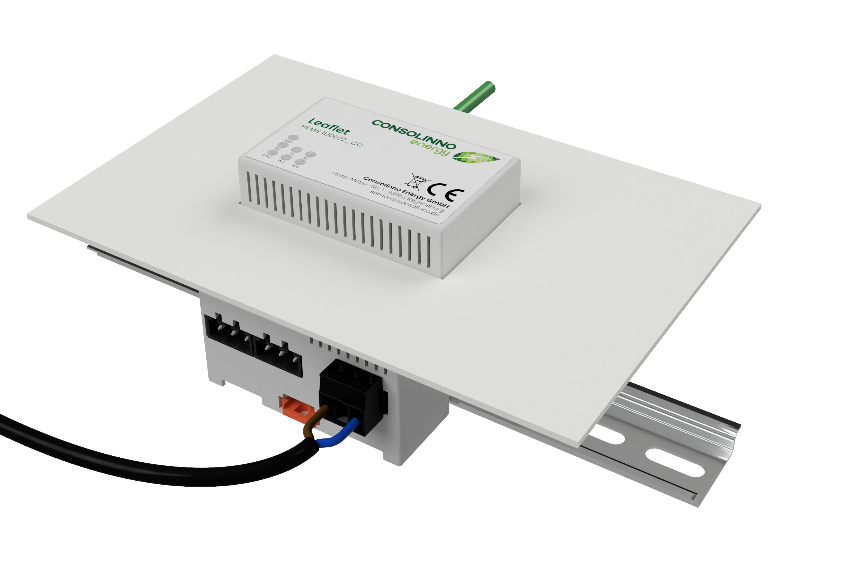 Abdeckung ist angebracht und wird beschriftet