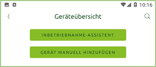 Bildschirm Gerät manuell hinzufügen