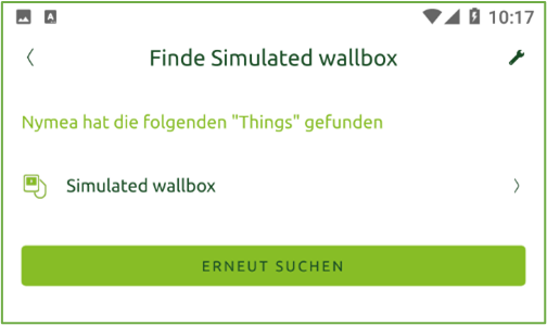 Bildschirm Gefundene Geräte