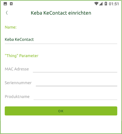 Bildschirm Gerät manuell anlegen