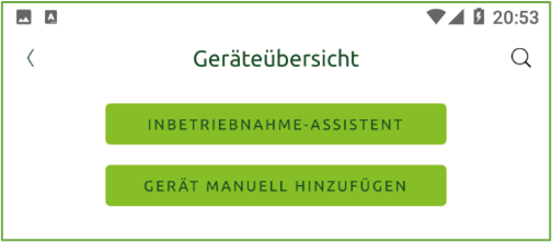 Bildschirm Inbetriebnahmeassistent starten