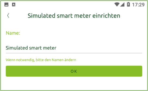 Bildschirm Stromzähler benennen